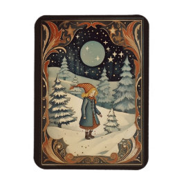 Gouache Vintage Retro-jul Magnet