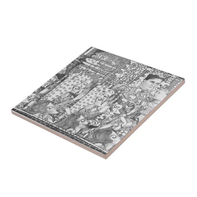 Gouda 1897 Jan Toorop. Kakelplatta (Sidan)