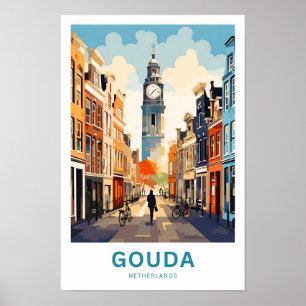Gouda Netherlands Travel Skriv ut Poster