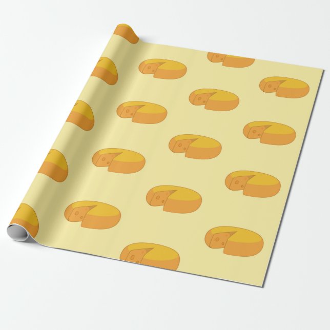 Gouda Ost Rundlar Holländsk Matkultur Gastronomi Presentpapper (Utrullad)