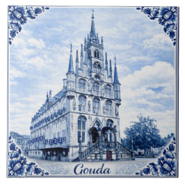 Gouda stadshus Delft Blå keramisk kakel