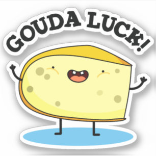 Gouda Tur Cute Cheese Pun Sticker Klistermärken