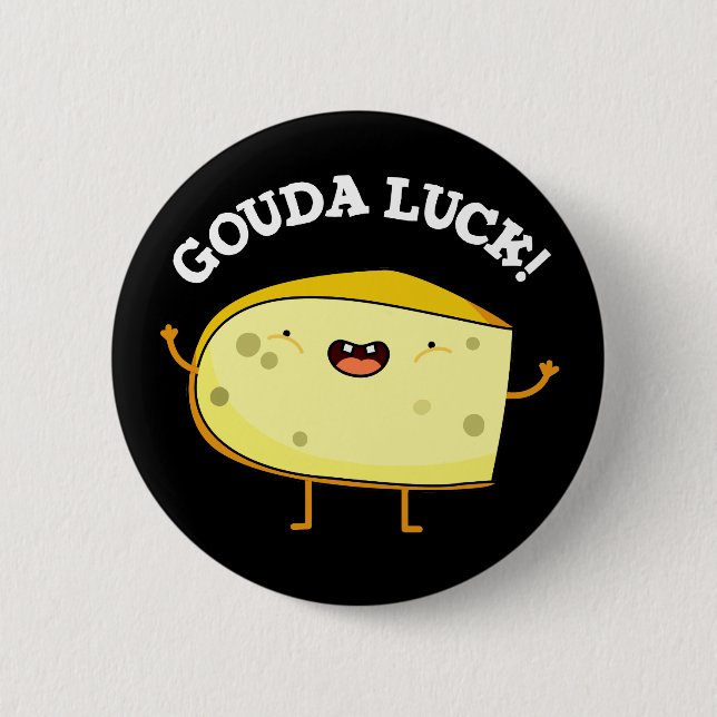 Gouda Tur Funny Cheese Pun Knapp (Framsida)