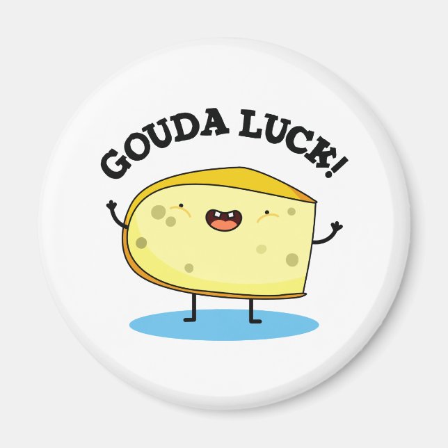 Gouda Tur Funny Cheese Pun Magnet (Framsidan)