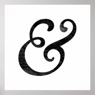 Goudy Old Stil Italic Letterpress Black Poster
