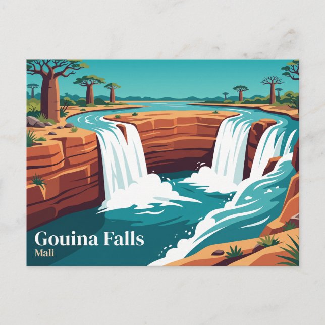 Gouinafallen Mali Vykort (Framsida)