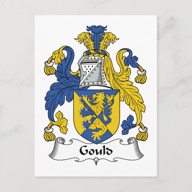 Gould Family Crest Vykort (Framsida)