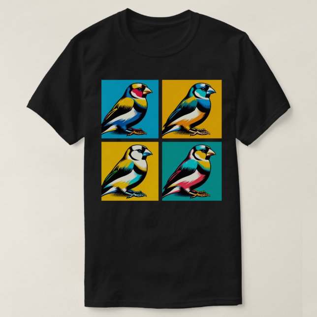 Gouldian Finch Art Coola Birds T Shirt (Design framsida)