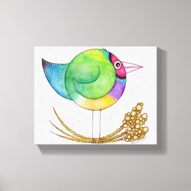 Gouldian Finch canvas (Framsida)