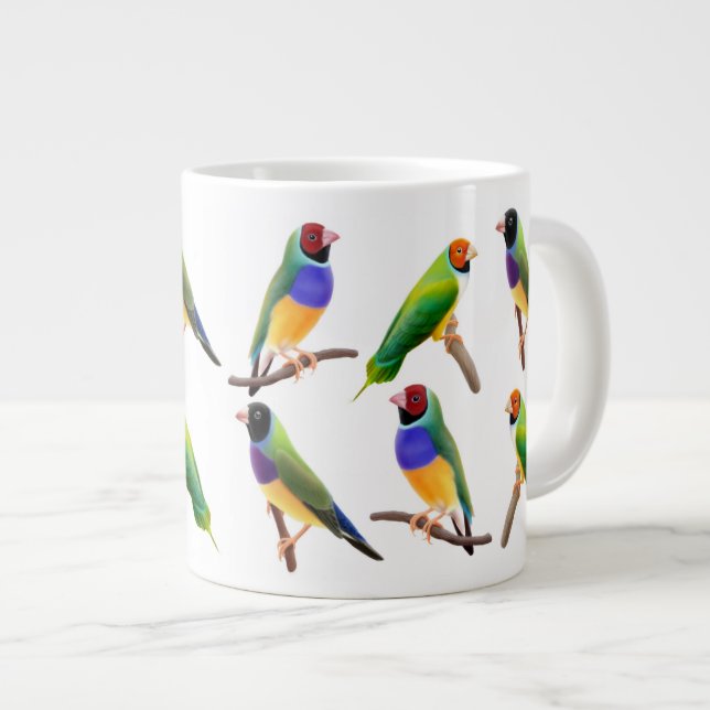 Gouldian Finch Lovers Mug Jumbo Mugg (Framsida höger)