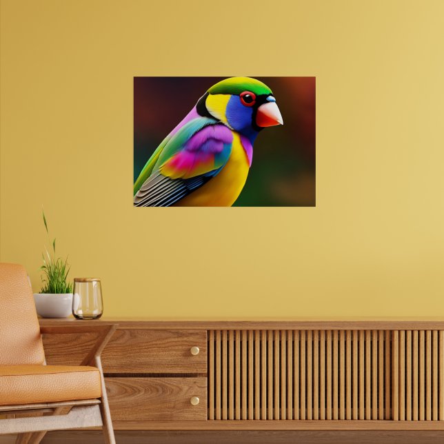 Gouldian Finch Poster (Vardagsrum 2)