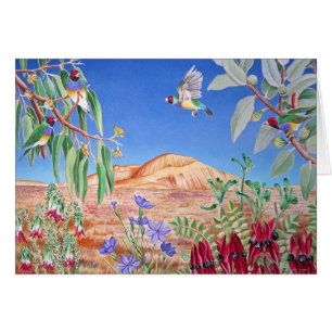 Gouldian Finches, Outback, Australien Hälsningskort