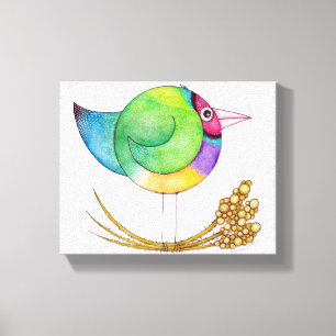 Gouldian Finchkanfas Canvastryck