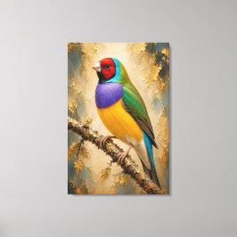Gouldianfink Lyxigt Impasto Canvastryck