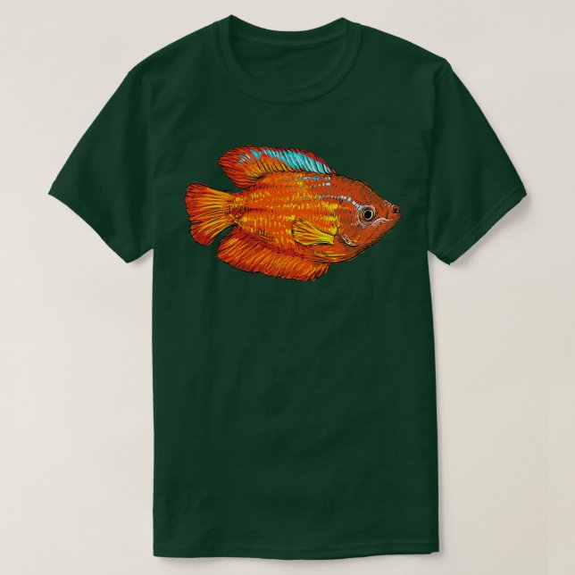Gourami Ornamental Fish Aquarium Fish Gift 3 T Shirt (Design framsida)