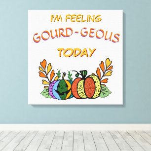 Gourd-geous Fall Pumpkins Canvastryck
