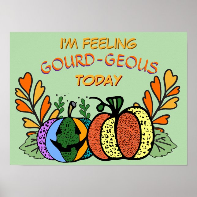 Gourd-geous Fall Pumpkins Poster (Framsidan)