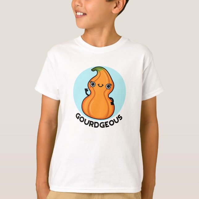 Gourd-geous Funny Gourd Veggie Pun T Shirt (Framsida)