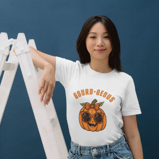 Gourd-geous Halloween Food Pun Pumpkin T Shirt