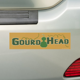 Gourd Head Bumper Sticker Bildekal