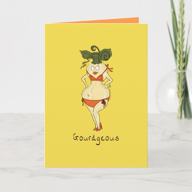 Gourdgeous Gourd Greeting Card Kort (Framsida)