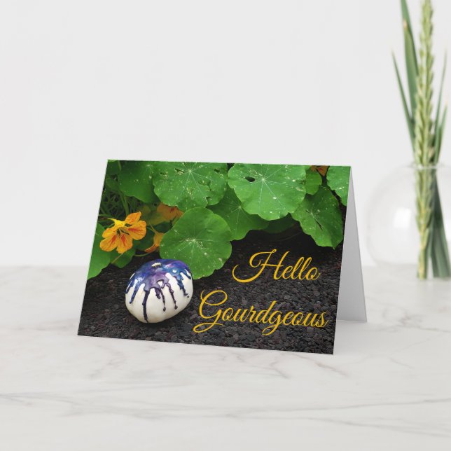 Gourdgeous Lila Pumpkin Kort (Framsida)