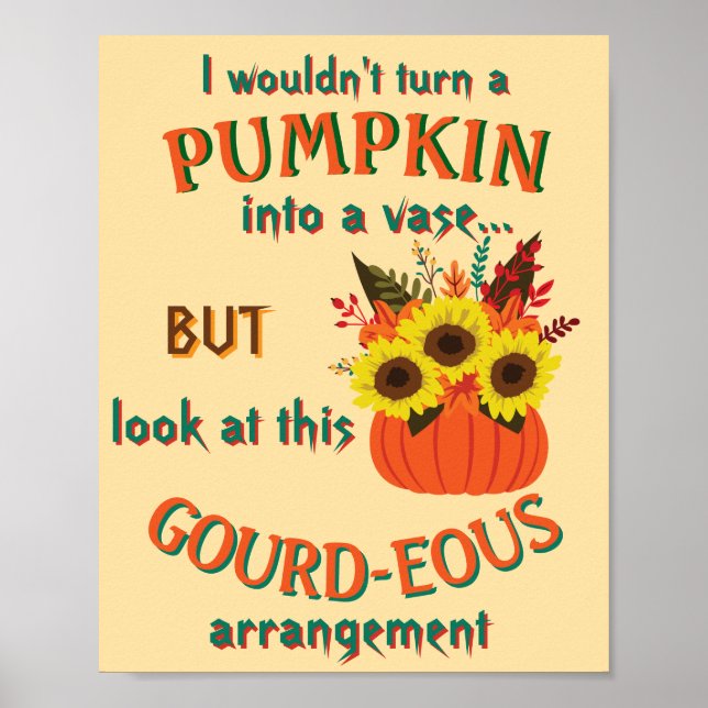 Gourdous Pumpkin Arrangemang Poster (Framsidan)