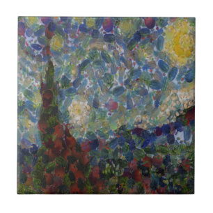 Gourdy Natt Starry Fine Art Spoof Kakelplatta