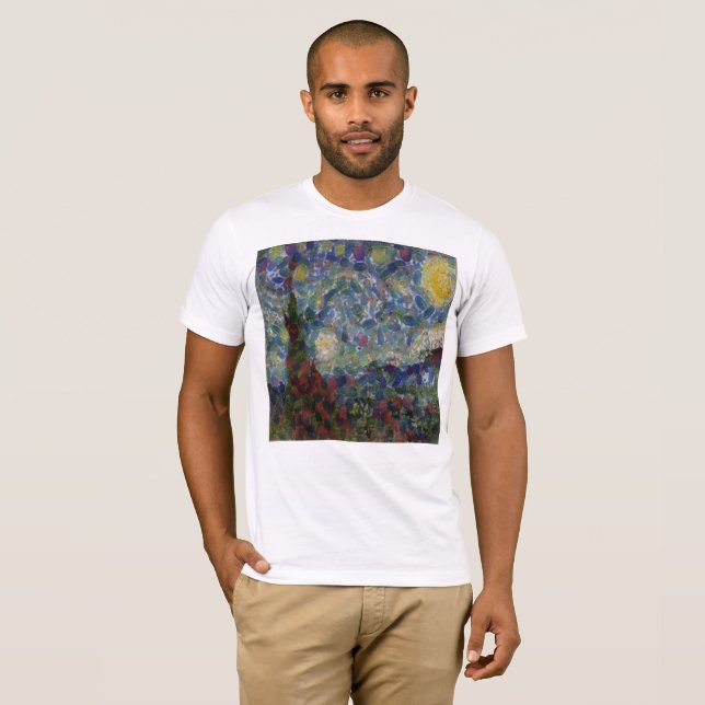 Gourdy Natt Starry Fine Art Spoof T Shirt (Hel framsida)