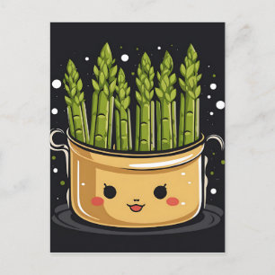 Gourmet Asparagus Cute Vykort