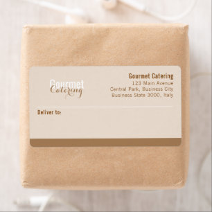 Gourmet Catering Business Shipping Label Fraktsedel