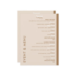 Gourmet Catering Flat Menu Meny