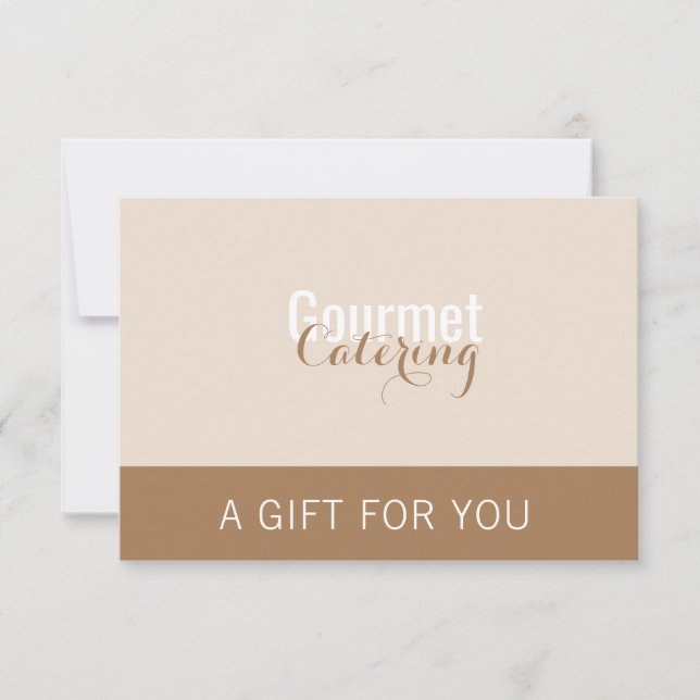 Gourmet Catering Gift-certifikat (Framsida)