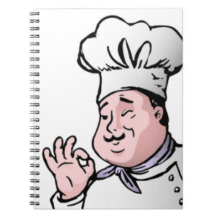 GOURMET CHEF ANTECKNINGSBOK MED SPIRAL