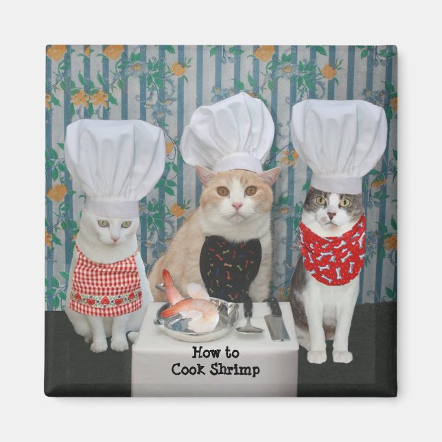Gourmet Chef Cats/Kattunge Magnet (Framsidan)
