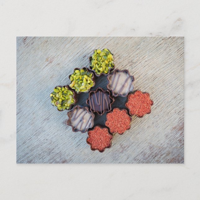 Gourmet Chocolate Candy Postcard Vykort (Framsida)