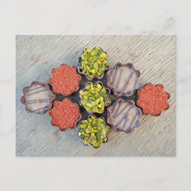 Gourmet Chocolates Food Photographic Postcard Vykort (Framsida)