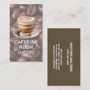 Gourmet Coffee Kopp Kaffebönor Visitkort