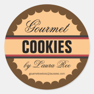 Gourmet Cookie Sticker Runt Klistermärke