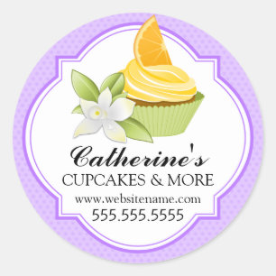 Gourmet Cupkaka Lilac Bakery Box Sälar Runt Klistermärke