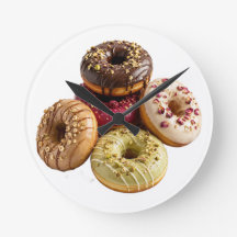 Gourmet Donuts Kök Väggur | Färgrik Bagare