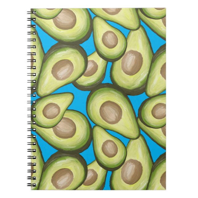 Gourmet Fresh klipp Vegan Avocado Mönster Anteckningsbok (Framsidan)