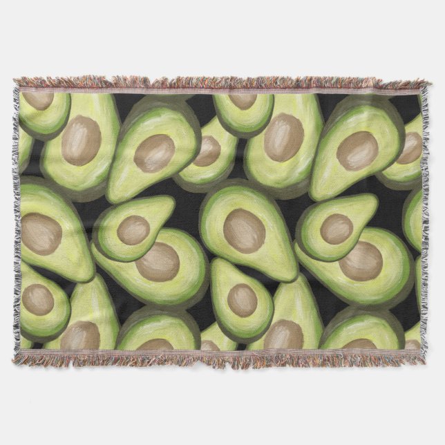Gourmet Fresh klipp Vegan Avocado Mönster Filt (Framsidan)