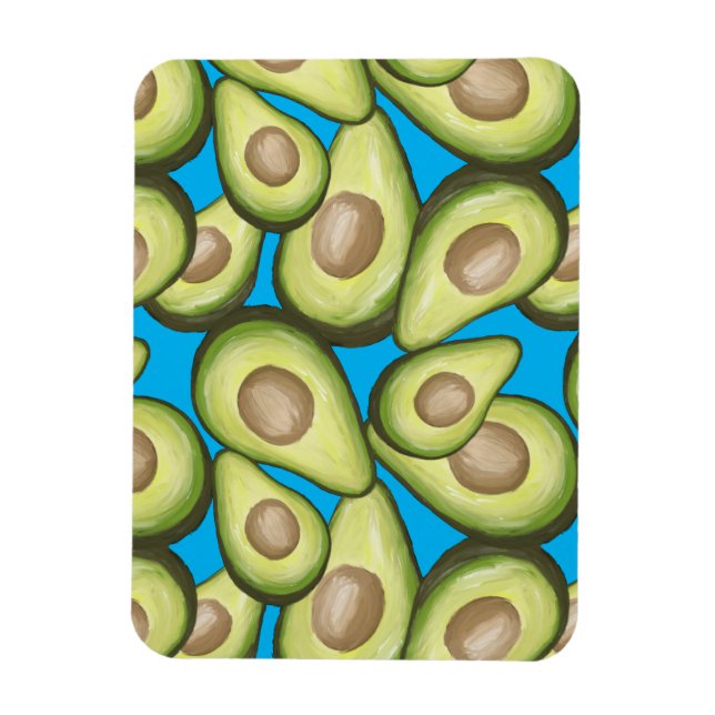 Gourmet Fresh klipp Vegan Avocado Mönster Magnet (Vertikal)