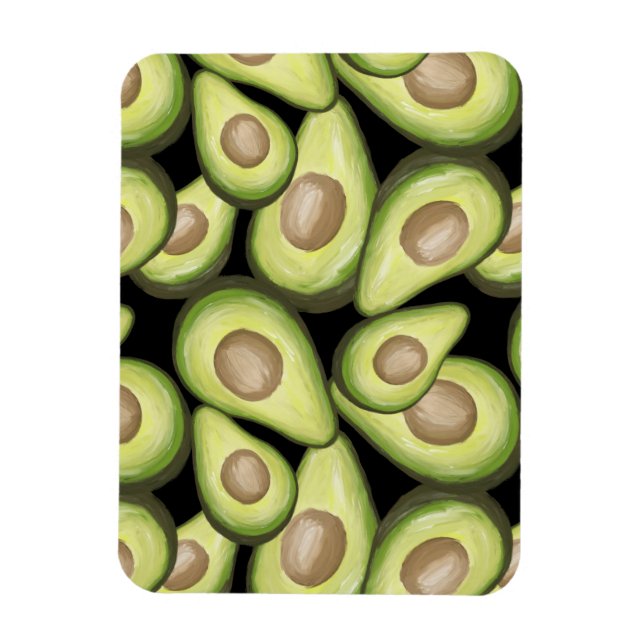 Gourmet Fresh klipp Vegan Avocado Mönster Magnet (Vertikal)