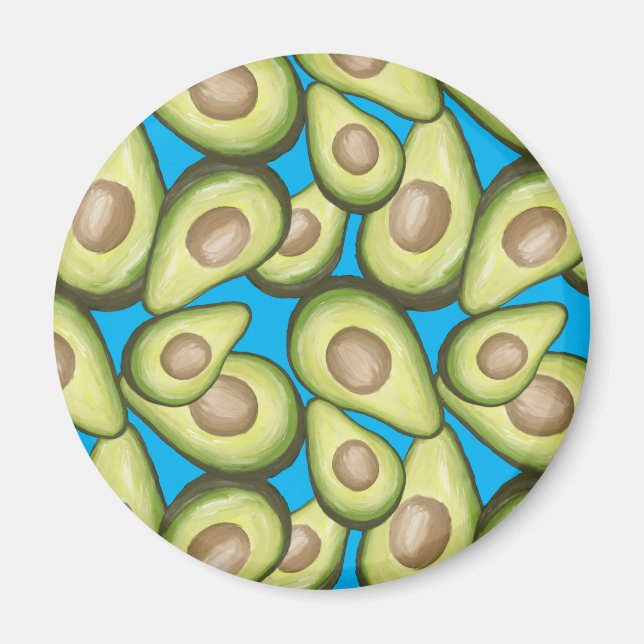 Gourmet Fresh klipp Vegan Avocado Mönster Magnet (Framsidan)