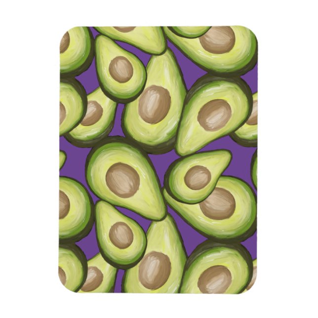 Gourmet Fresh klipp Vegan Avocado Mönster Magnet (Vertikal)