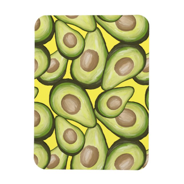 Gourmet Fresh klipp Vegan Avocado Mönster Magnet (Vertikal)