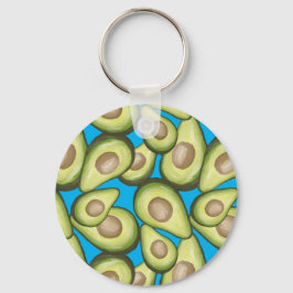 Gourmet Fresh klipp Vegan Avocado Mönster Nyckelring