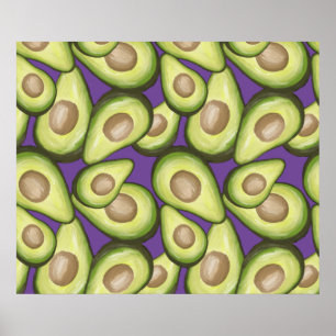 Gourmet Fresh klipp Vegan Avocado Mönster Poster